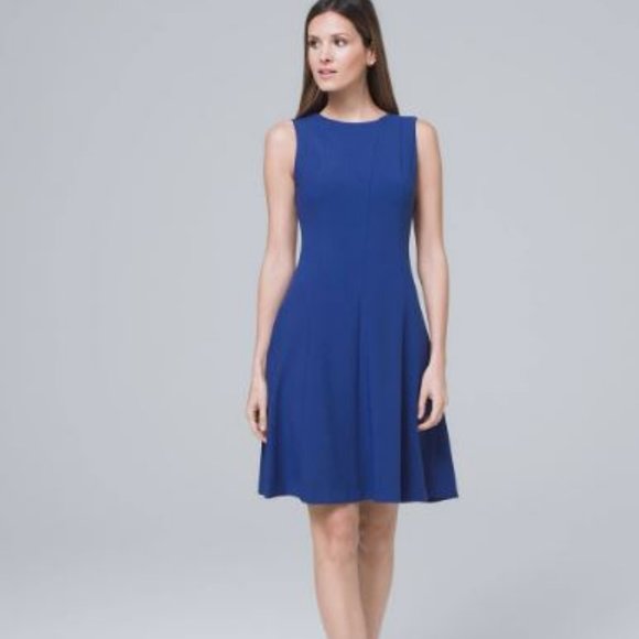 White House Black Market Dresses & Skirts - White House Black Market blue fit-and-flare dress